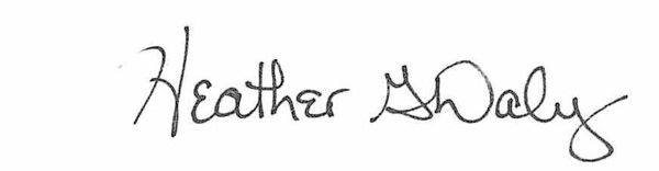 Heather Daly's signature