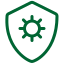 Virus shield icon