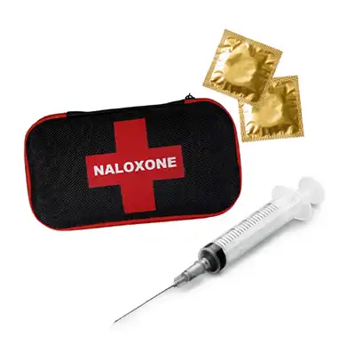 Photo of a Naloxone kit's contents